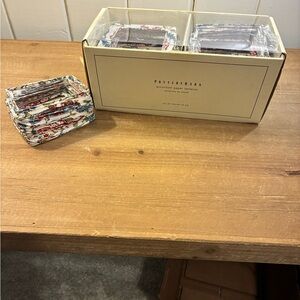 Pottery Barn Floral Accordion Paper Lanterns - White with Multicolor Print